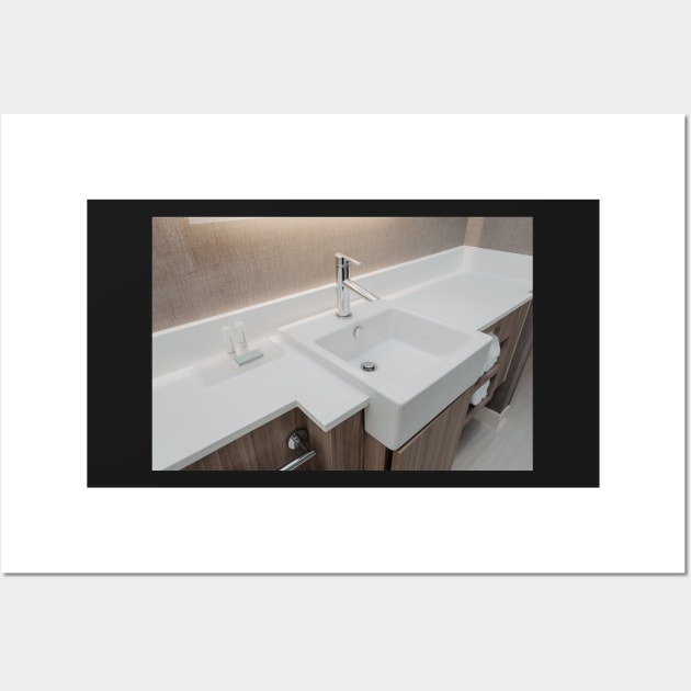 modern bathroom sink and faucet Wall Art by LindsayVaughn